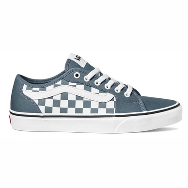 vans checkerboard blue mirage
